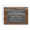Couples Shower Rustic Wood Chalk Engagement Invite