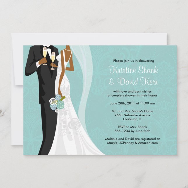 Couples Shower - Version 2 Invitation (Front)