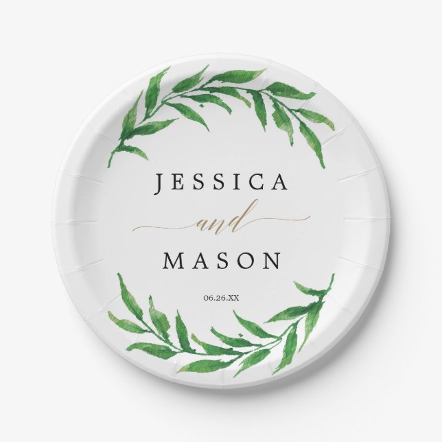 Couples Shower - Wedding - Paper Plate (Front)