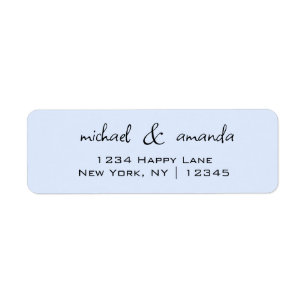 Couples Simple Minimal Informal Casual Light Blue