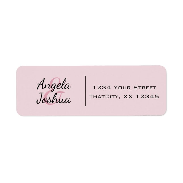Couples Simple Minimal Informal Casual Pink Black (Front)