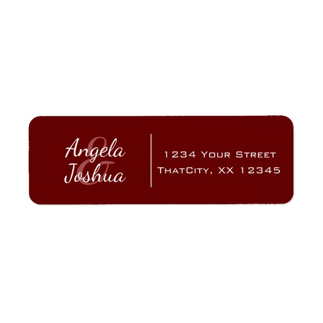 Couples Simple Minimal Informal Casual Red White (Front)