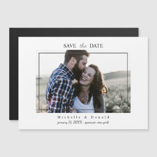 Couples Simple Photo Save The Date Magnetic Invitation