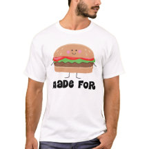 Couples T Shirt Made For Each Other Burger and Fry
