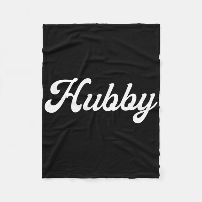Couples Tee Set Mens Womens Wife Hub  Fleece Blanket (Front)