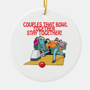 Couples That Bowl Together Ceramic Tree Decoration