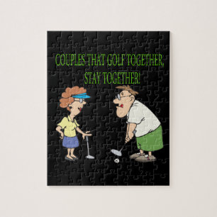 Couples That Golf Together Stay Together Jigsaw Puzzle