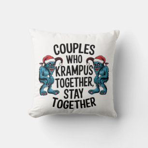 Couples That Krampus Together Stay Together XMAS  Cushion
