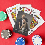 Couple's Wedding or Engagement Photo Playing Cards<br><div class="desc">This custom photo design features a photo template for uploading your desired photo in place of the sample image shown. Personalise with your names and wedding date for a great keepsake or wedding favour. These make nice gifts for your family and bridal party as well.</div>