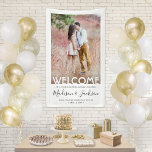 Couples Wedding Shower Simple Photo Welcome Banner<br><div class="desc">Welcome guests to a stylish couples bridal shower with an elegant custom photo vertical party banner. Picture and all text are simple to personalise. (IMAGE PLACEMENT TIP: An easy way to centre a photo exactly how you want is to crop it before uploading to the Zazzle website.) The modern minimalist...</div>