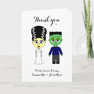 Couples Wedding Thank You Cards Halloween Theme