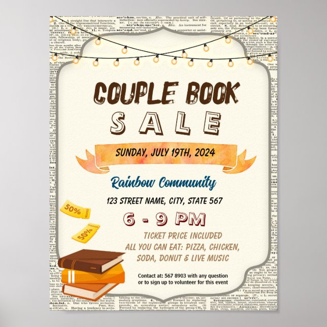 Coupon book sale event flyer  poster (Front)