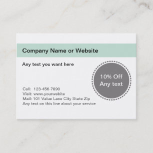 Coupon Business Cards