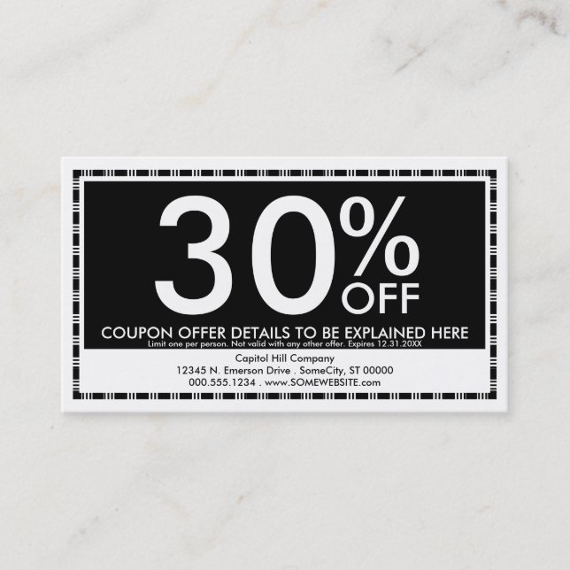 coupon. discount card (Front)