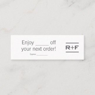 Coupon Notecards Mini Business Card