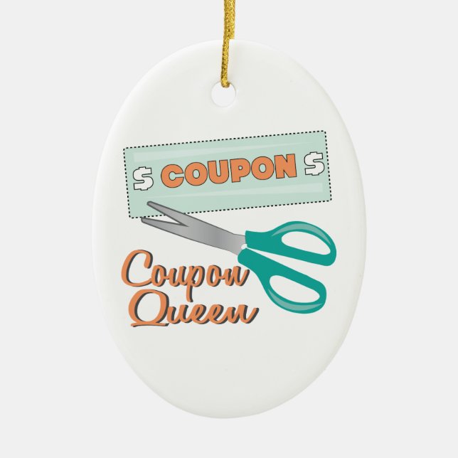 Coupon Queen Ceramic Tree Decoration (Front)