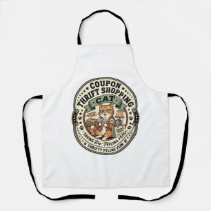 Coupon Thrift Shopping Cat Coupon Thrift Shopping  Apron
