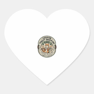 Coupon Thrift Shopping Cat Coupon Thrift Shopping Heart Sticker