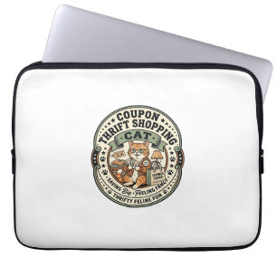 Coupon Thrift Shopping Cat Coupon Thrift Shopping Laptop Sleeve