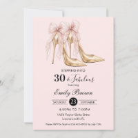 Couquette Blush Bow Fashion Heel 30th Birthday