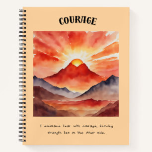 Courage Affirmation Spiral Notebook