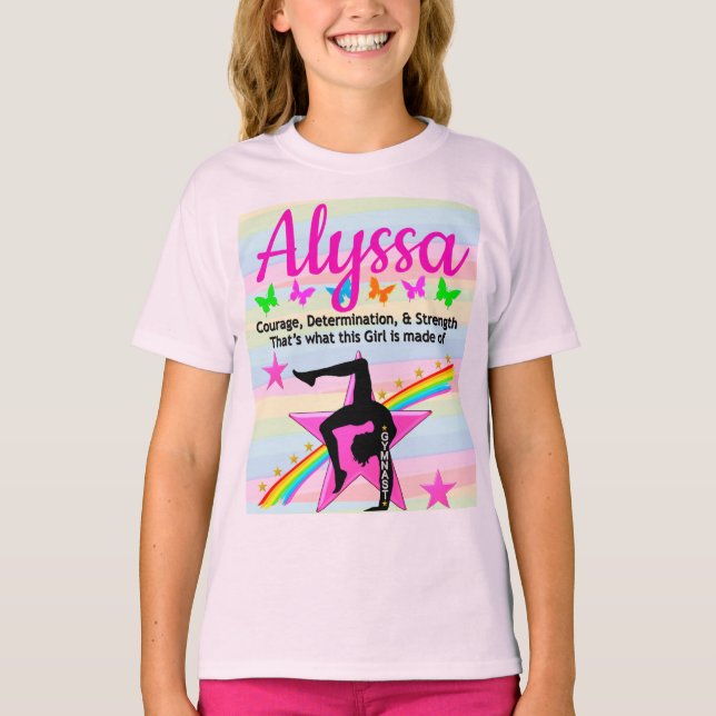 COURAGE AND STRENGTH GYMNASTICS DESIGN T-Shirt (Front)