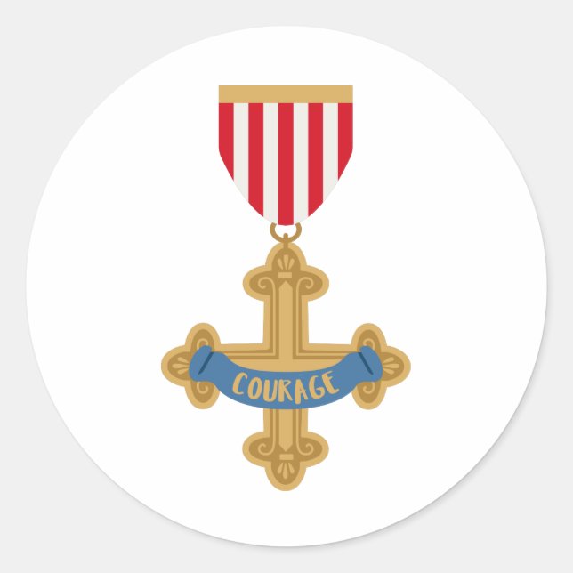 Courage Badge Classic Round Sticker (Front)
