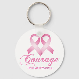 Courage, Breast Cancer Awareness Keychain