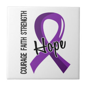 Courage Faith Hope 5 Pancreatic Cancer Tile