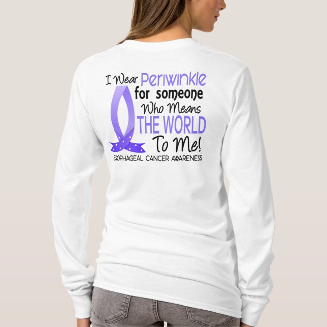 Courage Faith Strength Hope Oesophageal Cancer T-Shirt (Back)