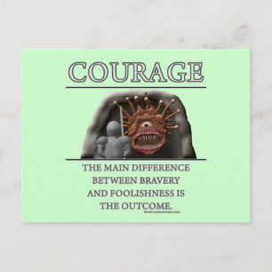 Courage Fantasy (de)Motivator Postcard