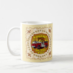 Courage Firetruck firefighters mugs