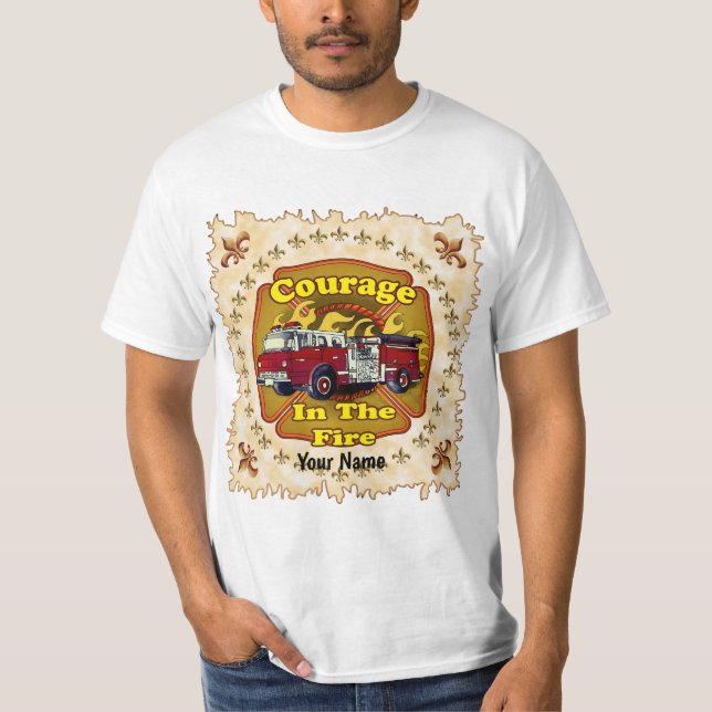 Courage Firetruck firefighters t-shirt (Front)