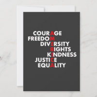 Courage  Freedom Diversity Rights Kindness