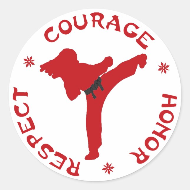 Courage Honour Respect Lady Stickers (Front)