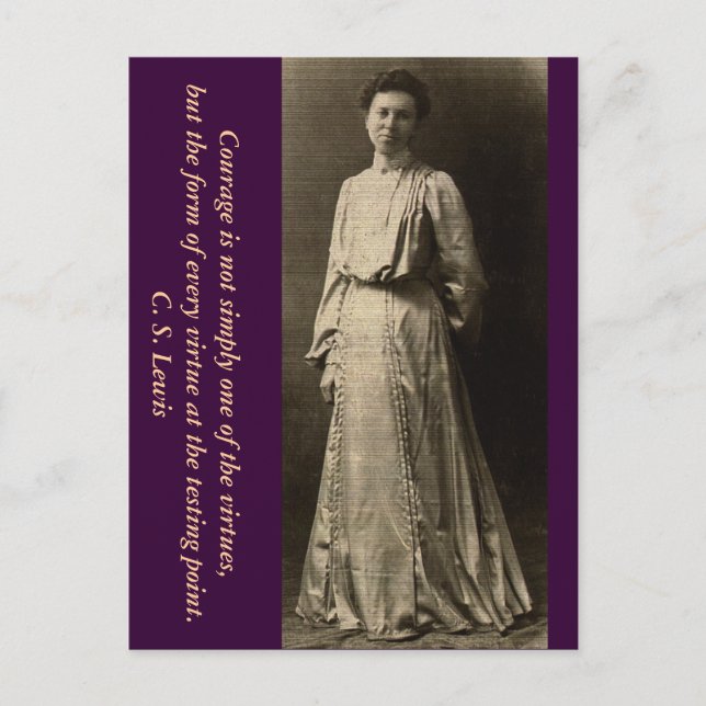Courage is Virtue at the Testing Point Postcard (Front)