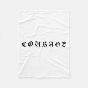 Courage One Word Insrational Motivational Quote Wo Fleece Blanket