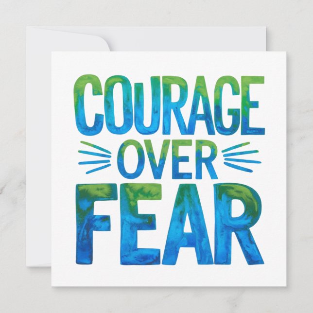 Courage over fear invitation (Front)