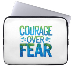 Courage over fear laptop sleeve