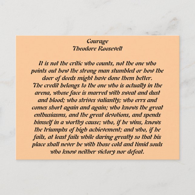 Courage Postcard (Front)