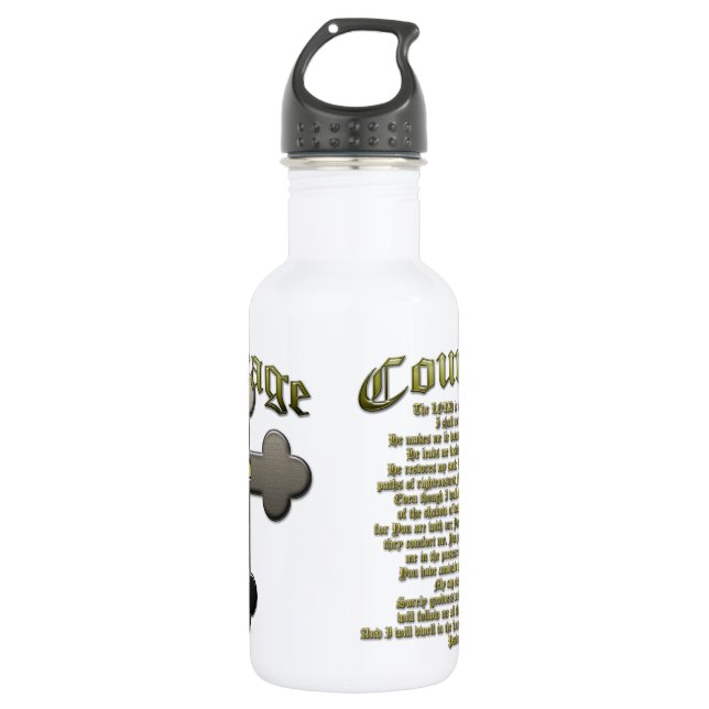Courage - Psalm 23 532 Ml Water Bottle (Front)