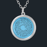 Courage quote pendant necklace<br><div class="desc">Courage quote in a fun spiral pattern necklace.</div>