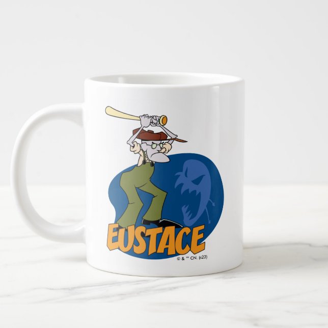 Courage the Cowardly Dog | Eustace Graphic Large Coffee Mug (Left)