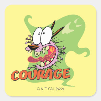 Courage the Cowardly Dog | Ghost Graphic Square Sticker