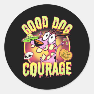 Courage The Cowardly Dog Halloween Good Dog Classic Round Sticker