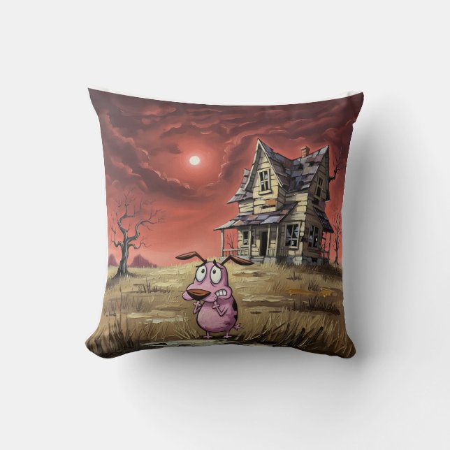 Courage the cowardly dog pillow (Front)