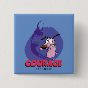 Courage the Cowardly Dog   Shadow Graphic 15 Cm Square Badge