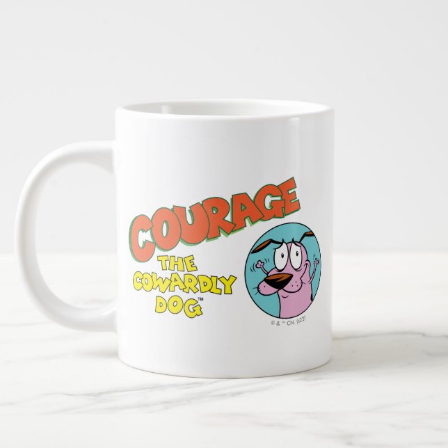 Courage the Cowardly Dog | Show Logo Large Coffee Mug (Left)