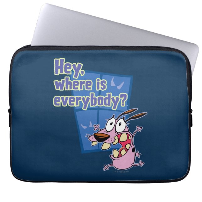 Courage the Cowardly Dog | Where is everybody? Laptop Sleeve (Front)