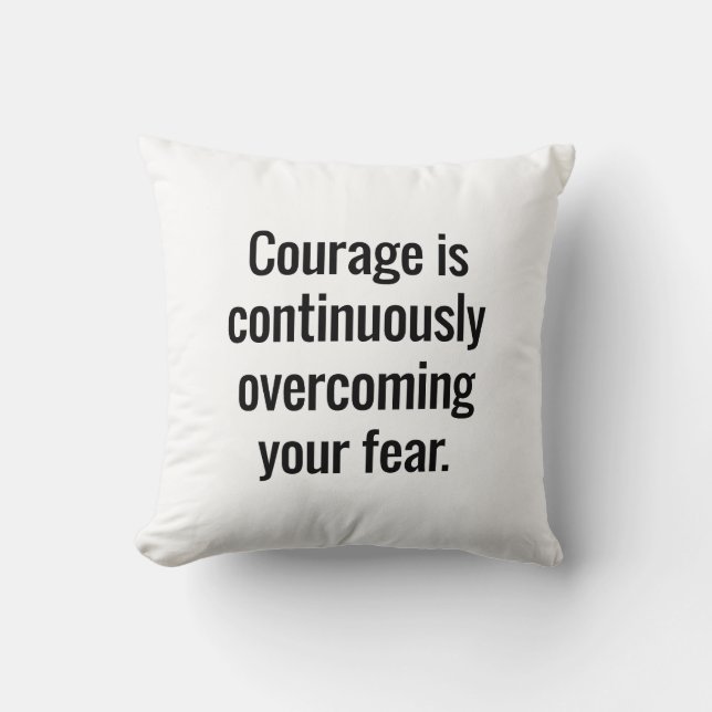 Courage Throw Pillow (Front)